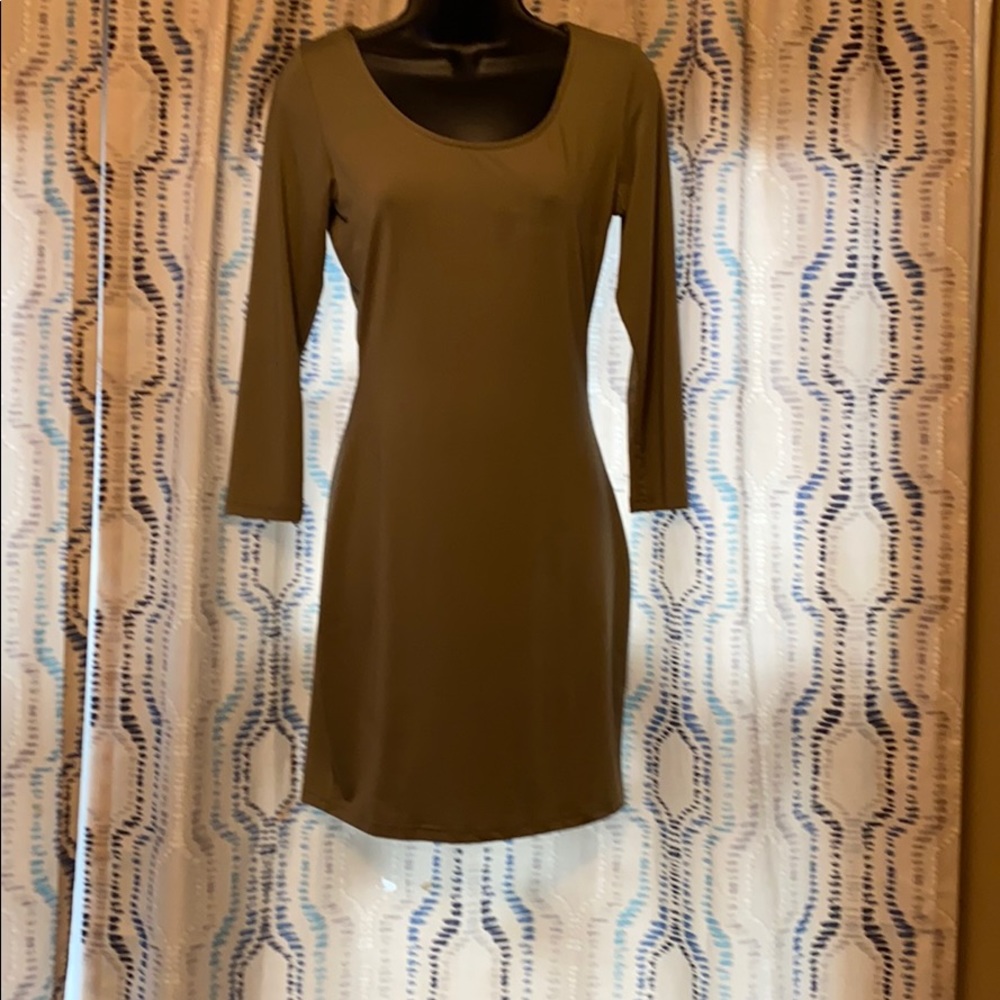 Light olive dress